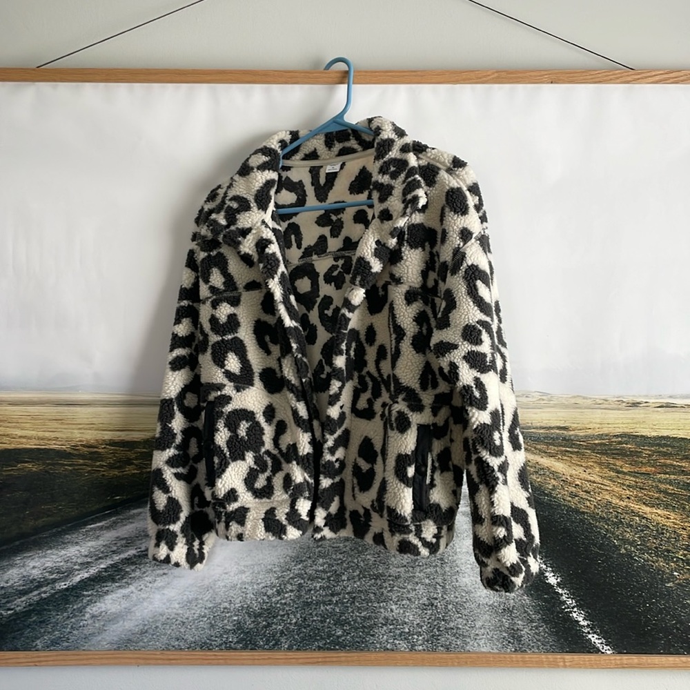 Leopard print fleece